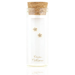 Gold Star Crystal Stud Earrings
