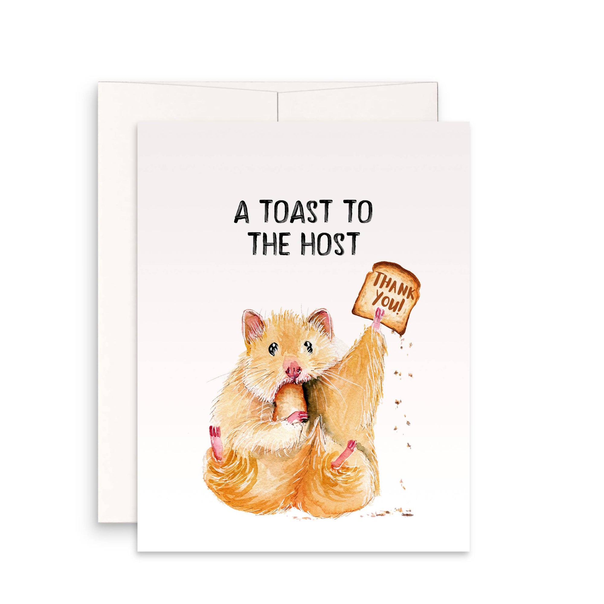 Hamster Toast To The Host - Funny Thank You Card