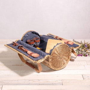 Purple/Coral Verona Wine & Cheese Picnic Basket