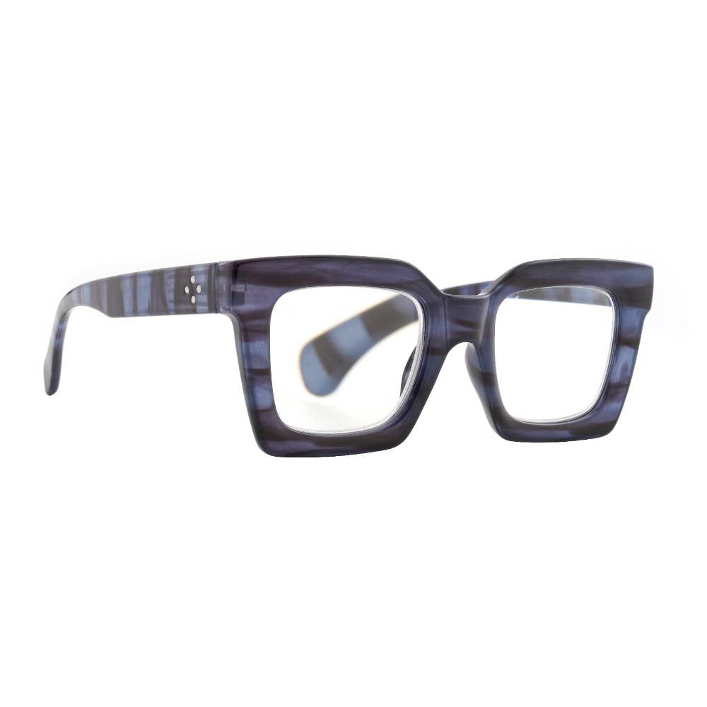 Striped Blue FIONA Blue Light Glasses