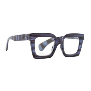 Striped Blue FIONA Blue Light Glasses