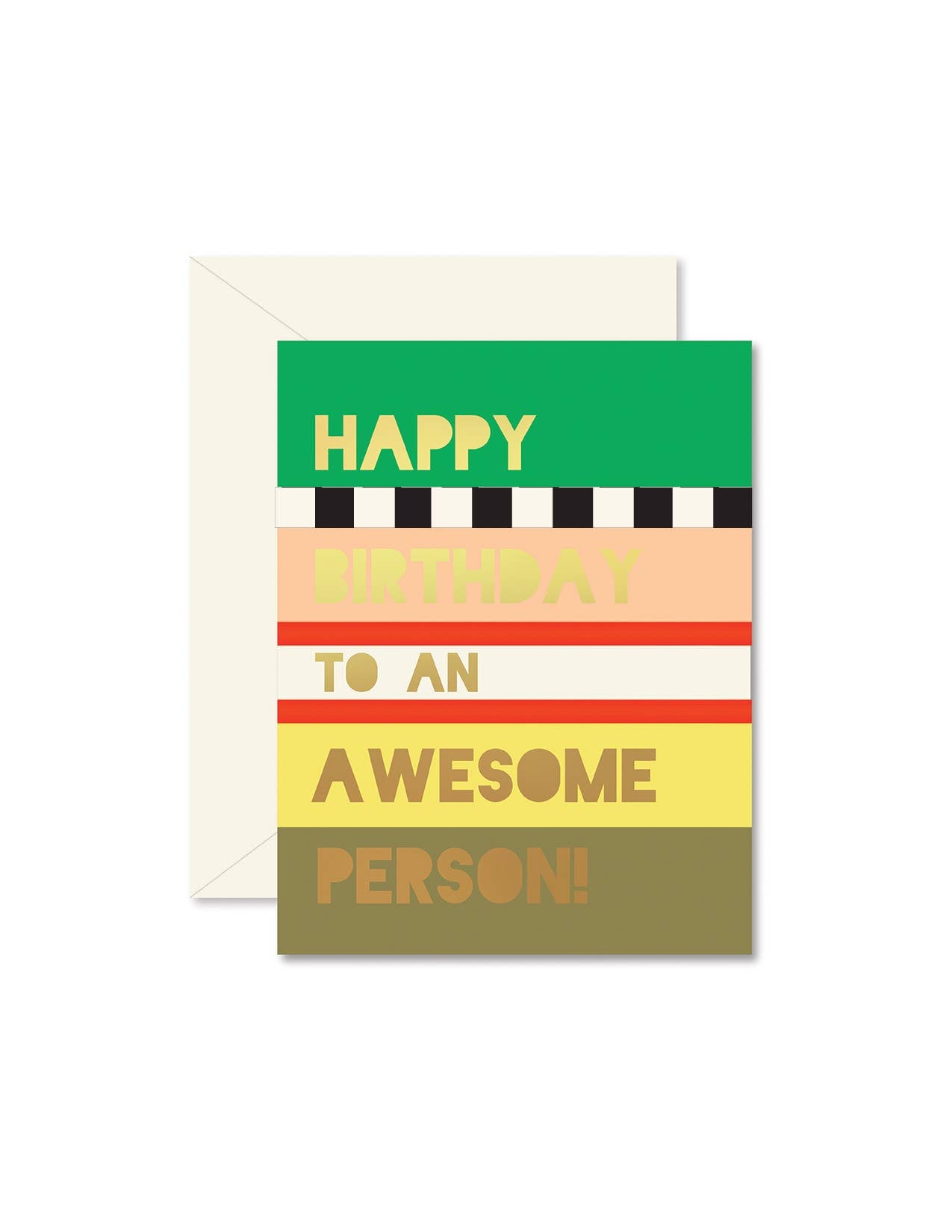 Awesome Person Colorblock Birthday Card