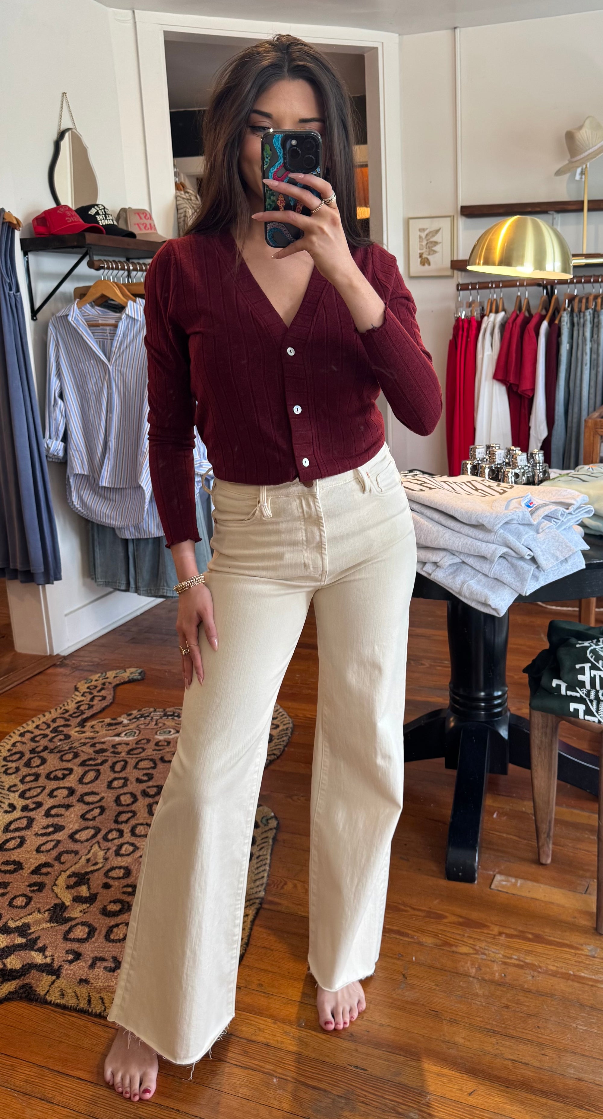 Bing Cherry Holland Cardigan Top