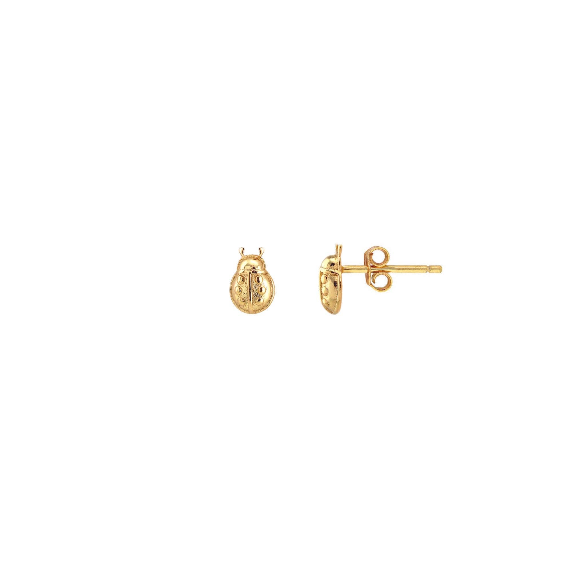 Gold Ladybug Studs