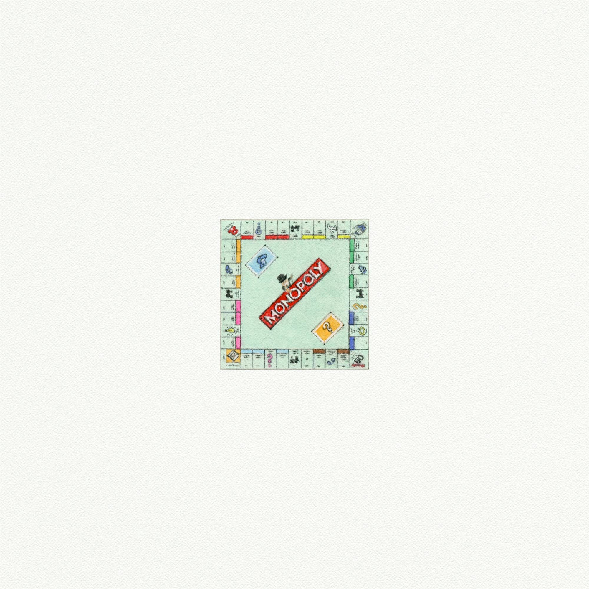 Monopoly Miniature Watercolor Print