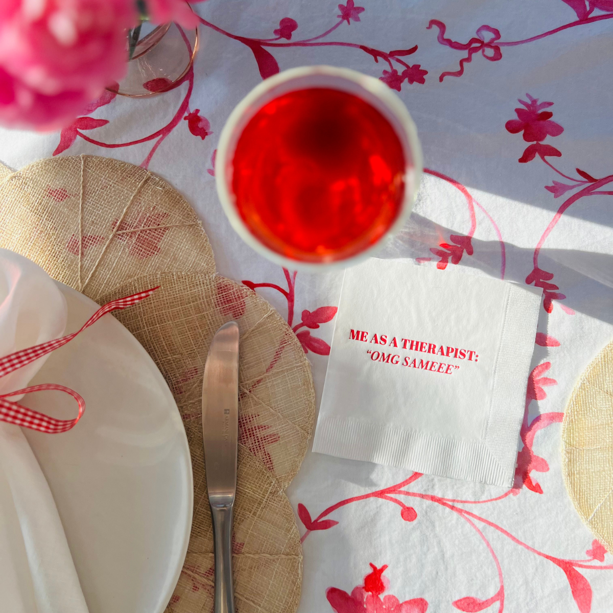 Me As A Therapist Cocktail Paper Napkins