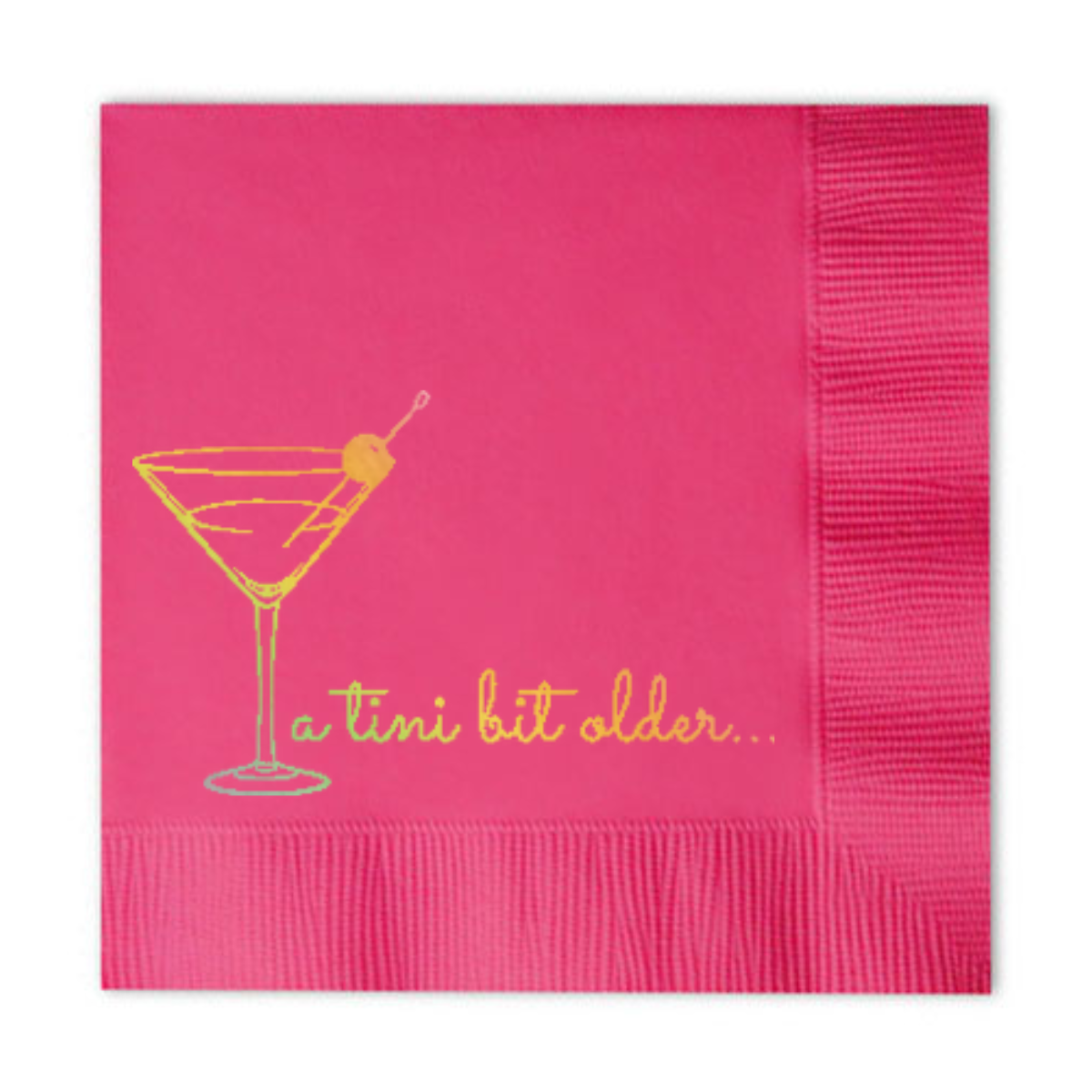 Pink A Tini Bit Older Cocktail Paper Napkins