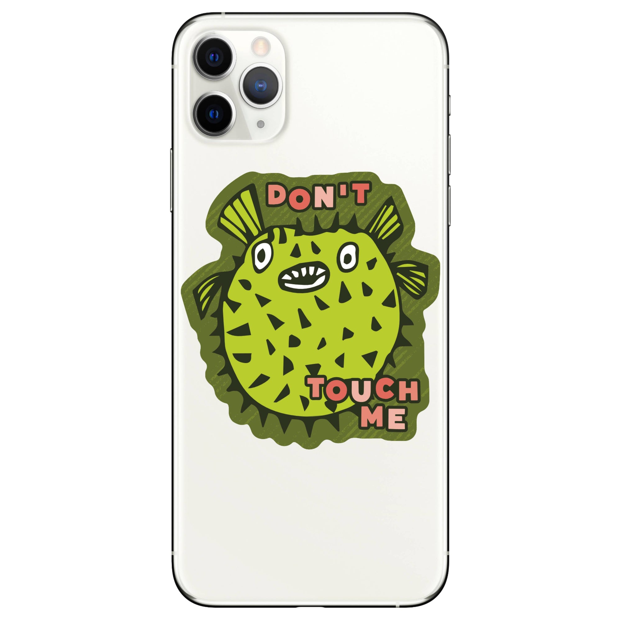 Don't Touch Me Puffer Fish Funny Vinyl Sticker