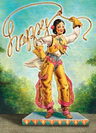 Happy Birthday Cowgirl Card