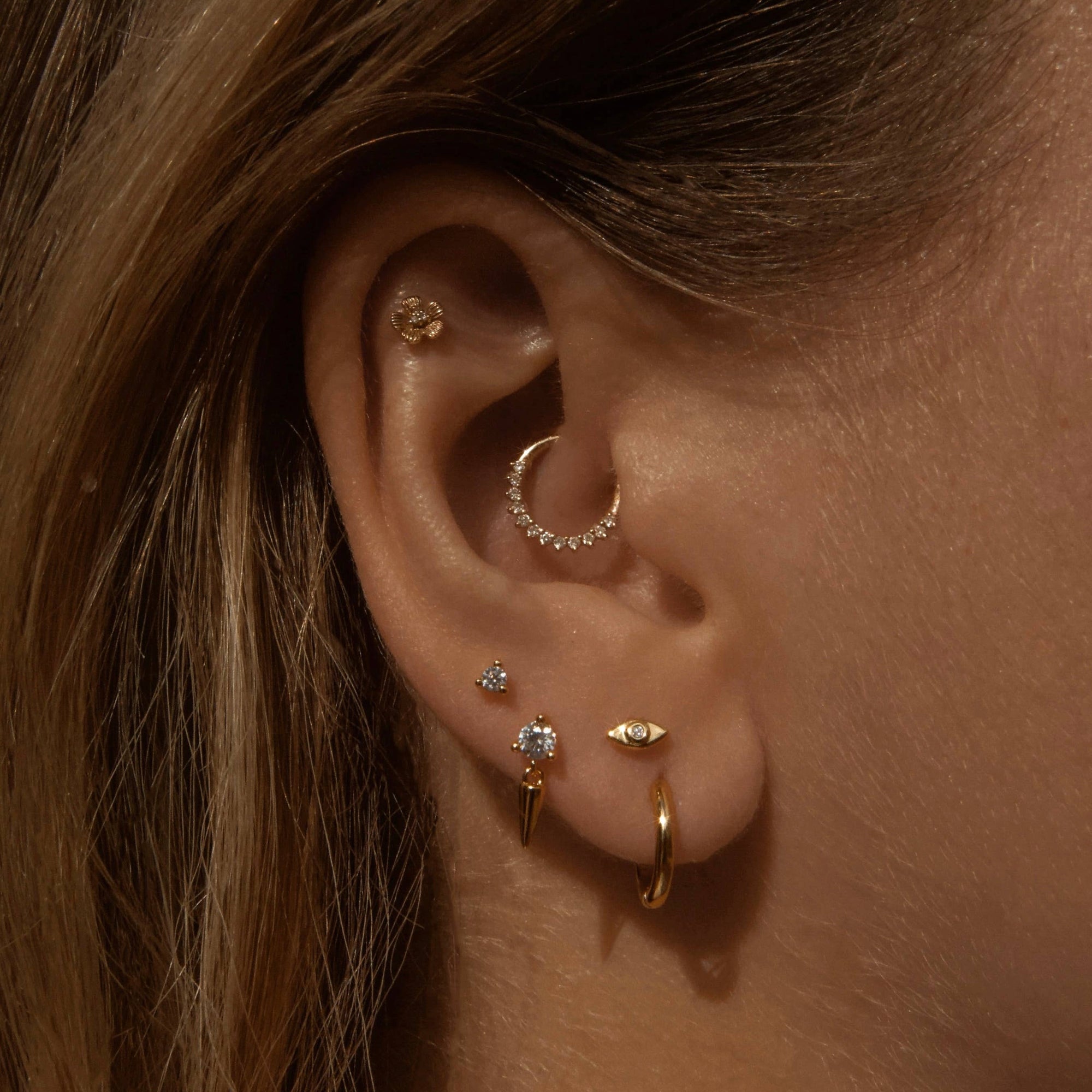 White Topaz Henley Studs