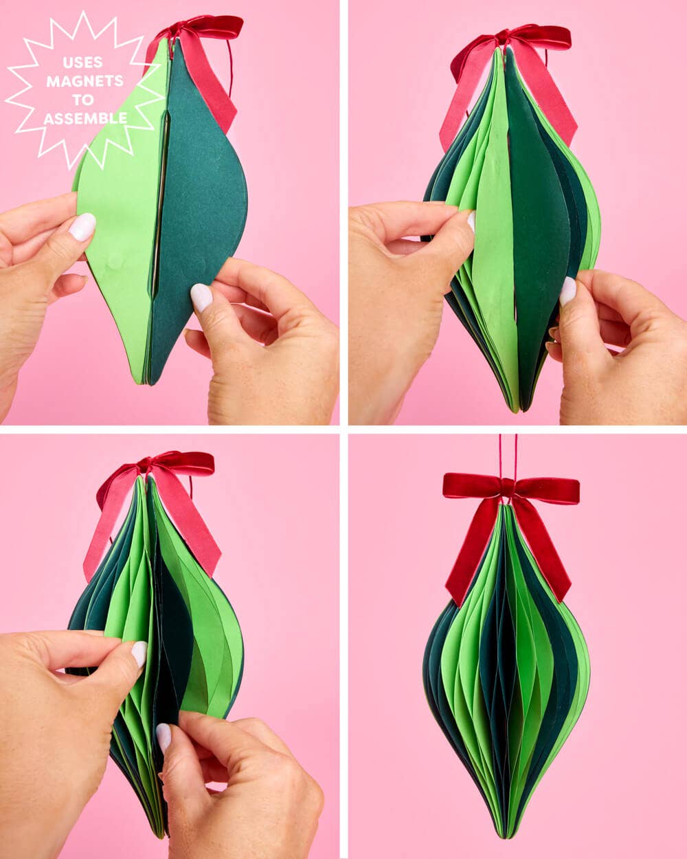 Hanging Paper Accordion Ornaments