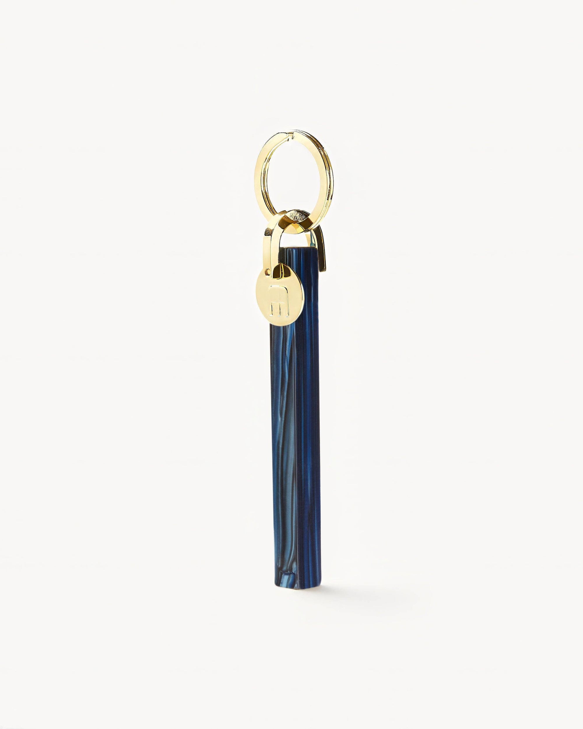 Indigo & Gold Bar Keychain