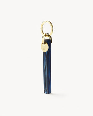 Indigo & Gold Bar Keychain