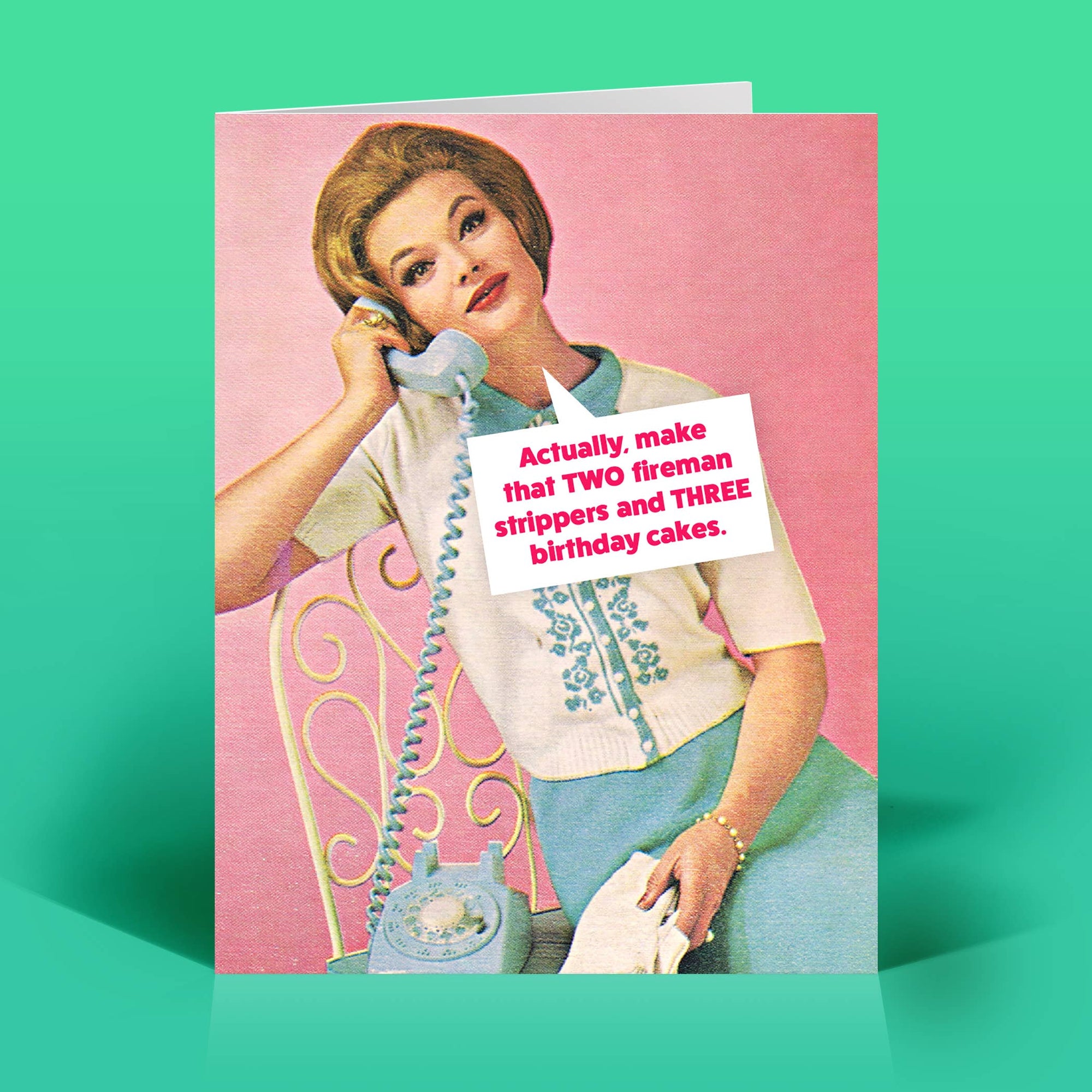 Strippers &amp; Cake Funny Birthday Card