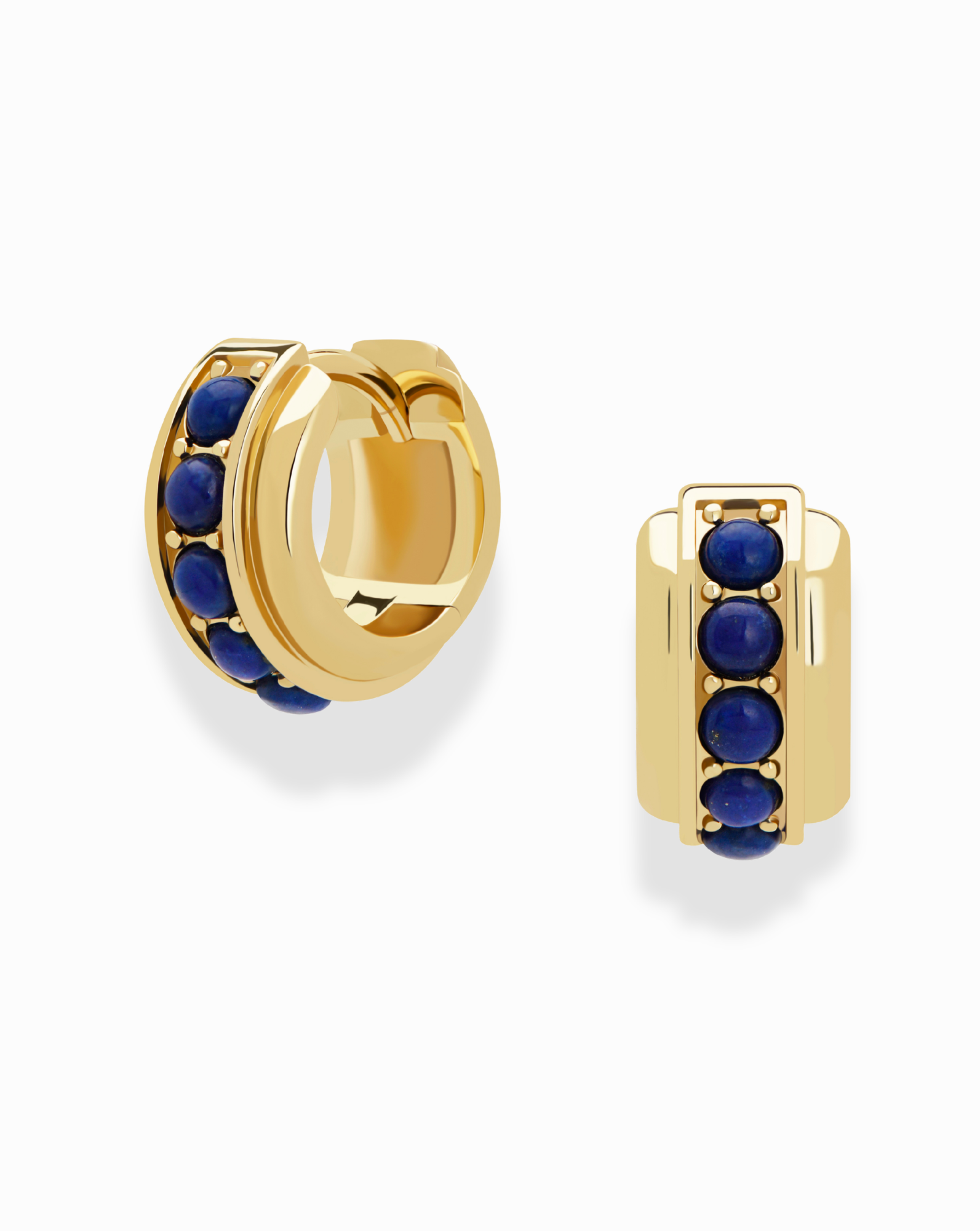Lapis Lazuli Evy Raised Gemstone Hoops