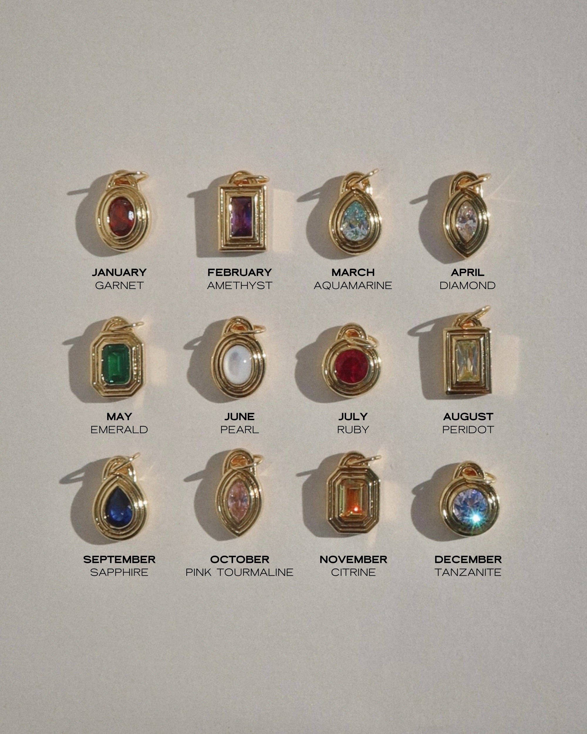 Monroe Birthstone Charm - October