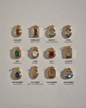 Monroe Birthstone Charm - October