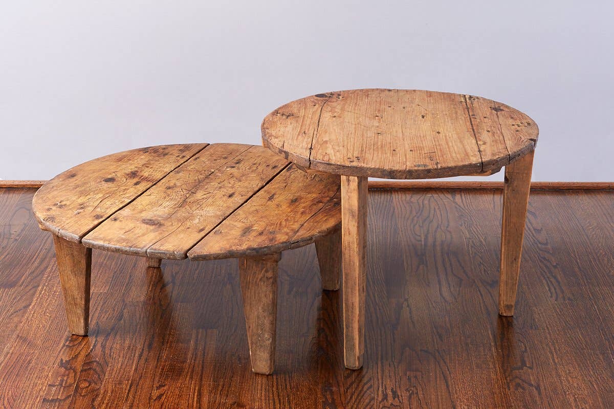 Found Wood Accent Tables