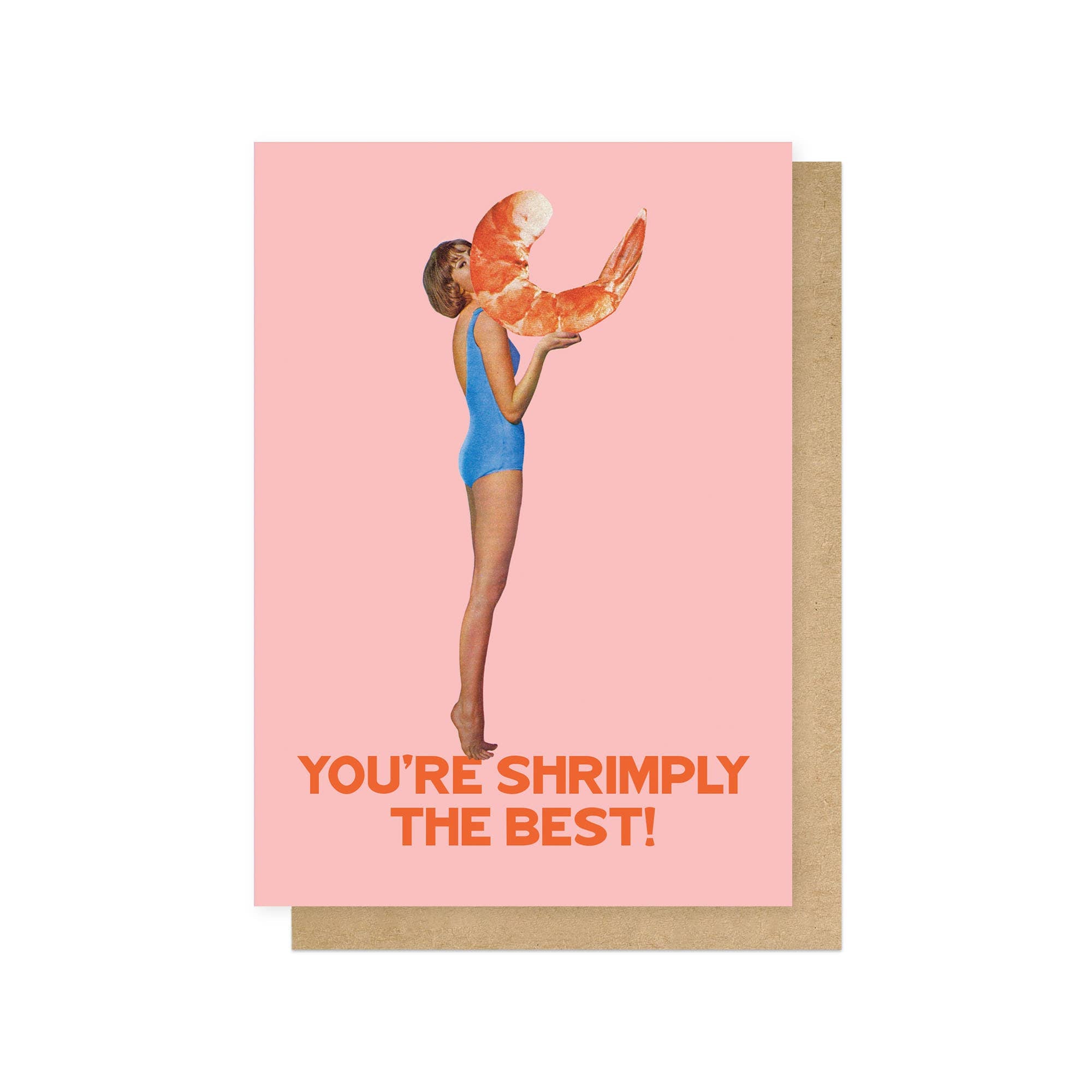 Shrimply the Best Greetings Card