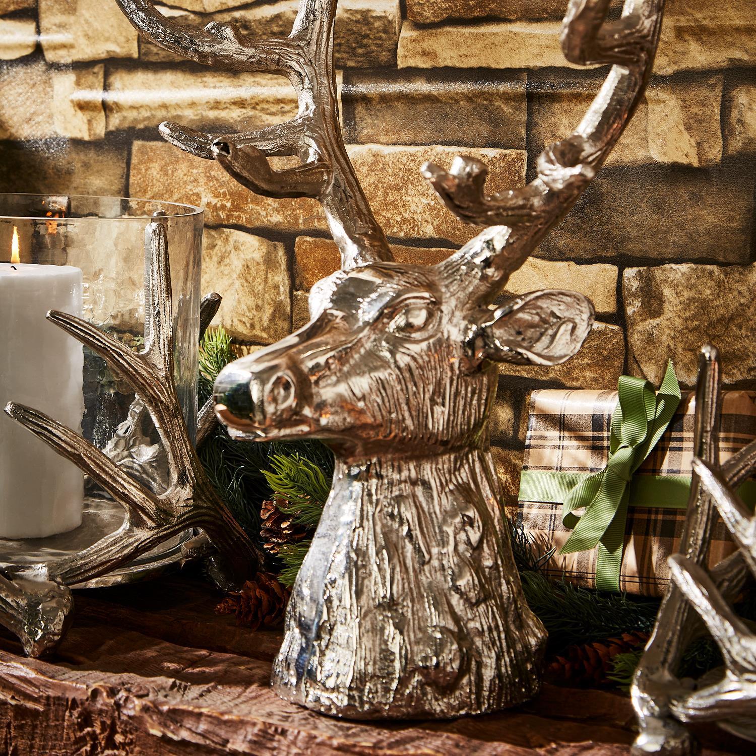 Silver Deer Head