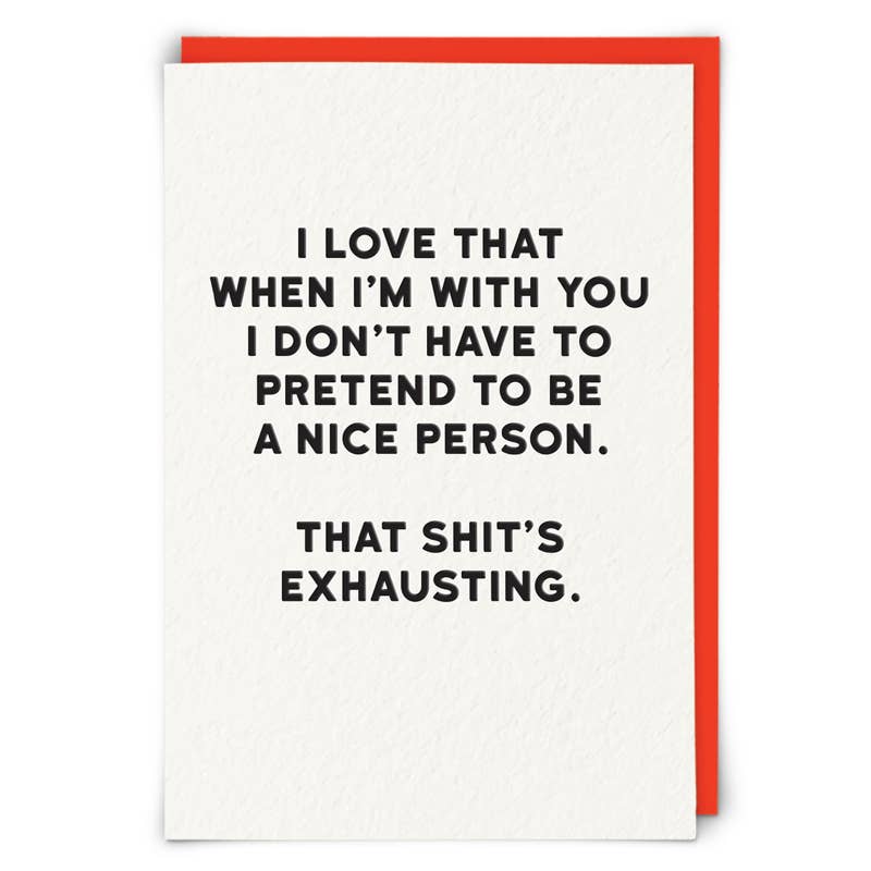 Pretend to Be Nice Card