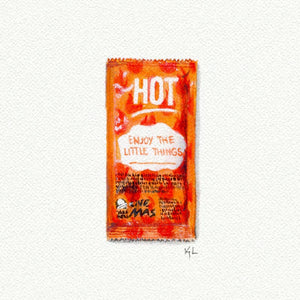 Taco Bell Hot Sauce Miniature Watercolor Print