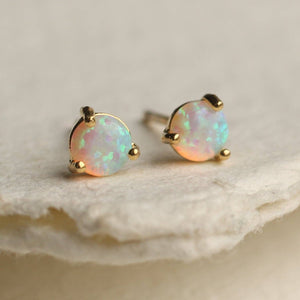 Tiny Opal Studs