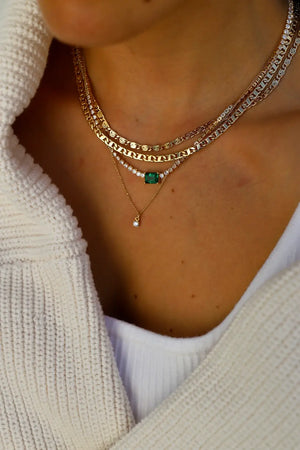 Heirloom Emerald Tennis Necklace