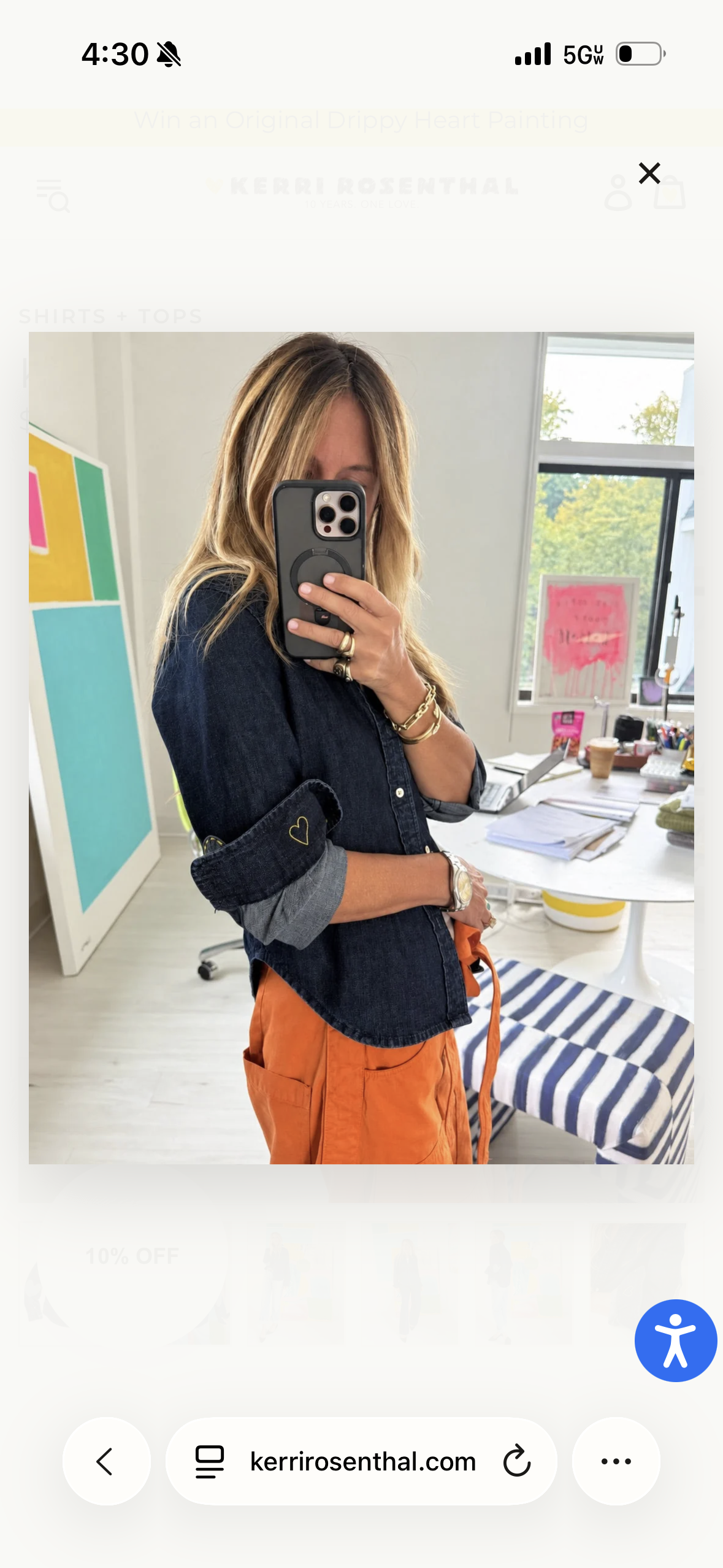 Dark Rinse Keaton Denim Shirt