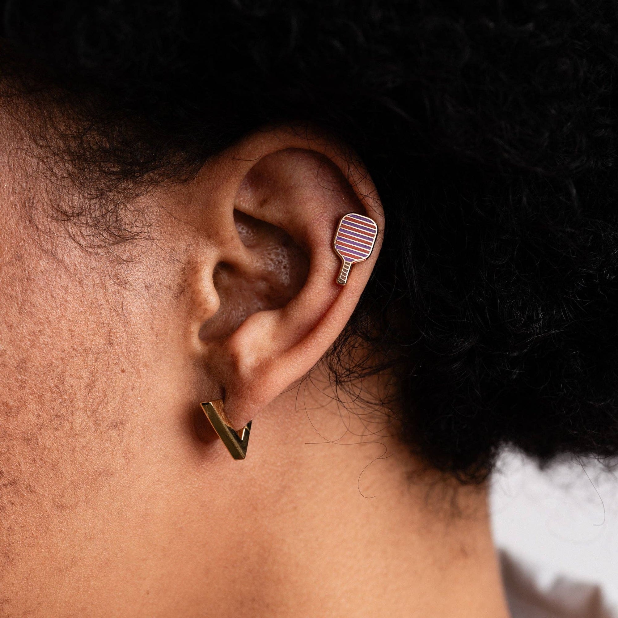 Triangle Huggie Hoops