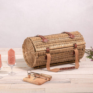 Purple/Coral Verona Wine & Cheese Picnic Basket