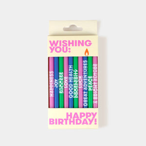 Multicolor Birthday Wishes Candles