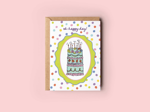 Oh Happy Day! Celebration Cake Card
