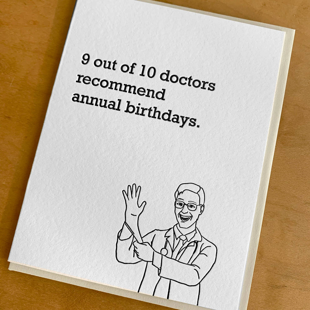 9 Out of 10 Doctors Recommend Annual Birthdays Card - Box Turtle