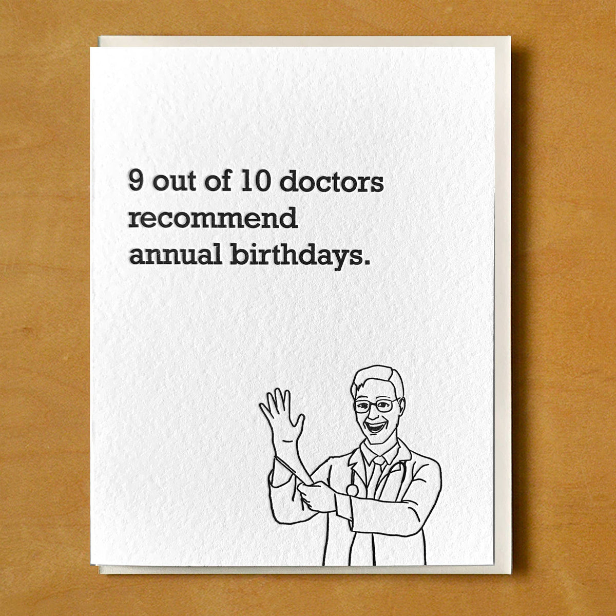 9 Out of 10 Doctors Recommend Annual Birthdays Card - Box Turtle