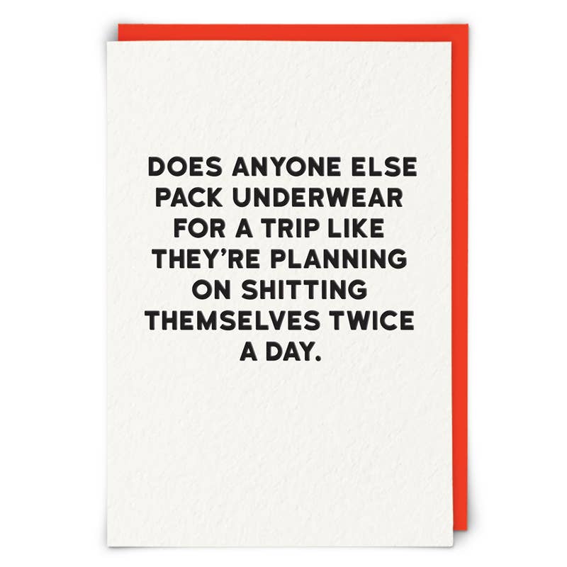 Packing Underwear Card