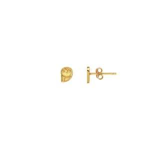 Gold Owl Studs