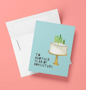 Outdoor Adventure Cake Birthday Card