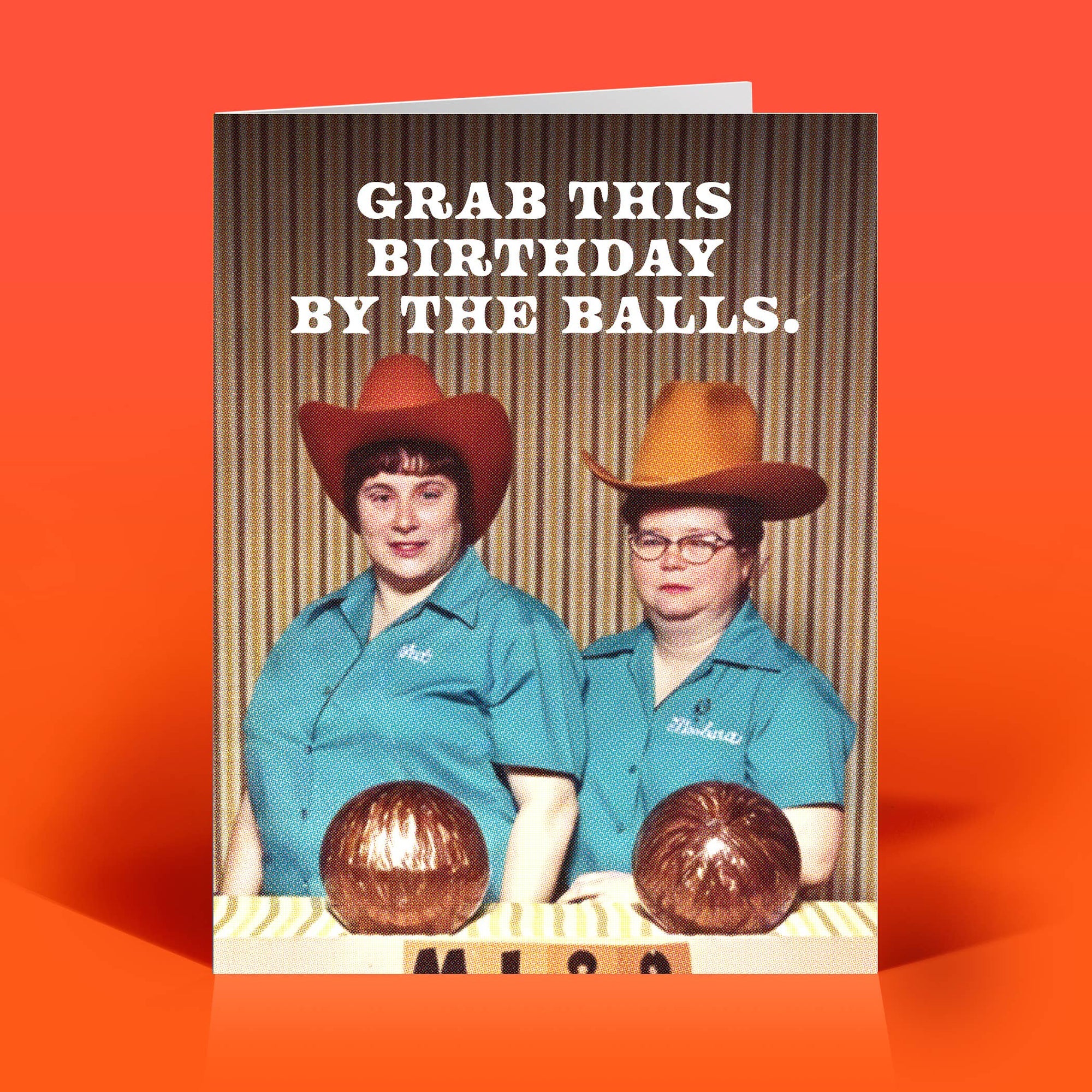 By The Balls Funny Birthday Card