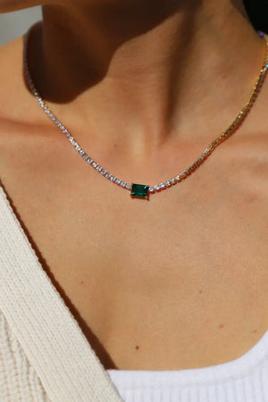 Heirloom Emerald Tennis Necklace
