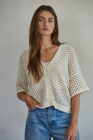 Cream Knit Sweater/Cardigan