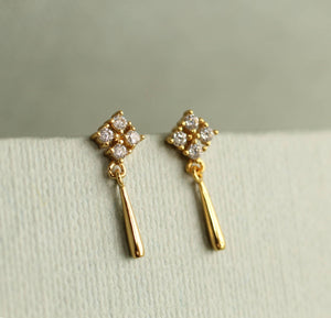 Edwardian Gold Drop Studs