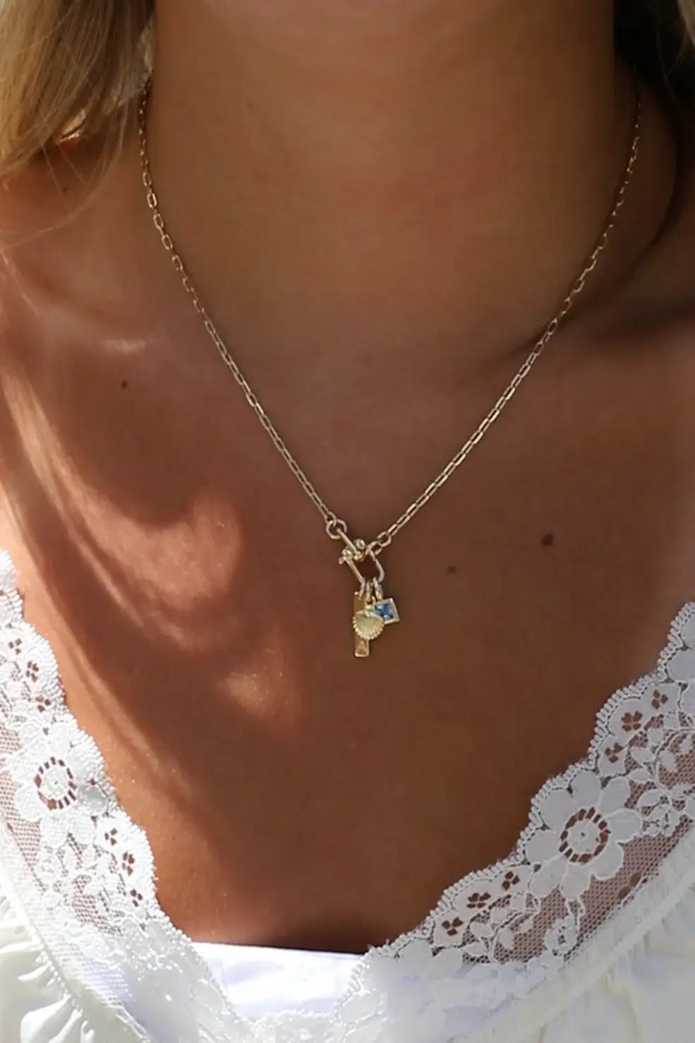 Gold Paperclip Keepsake Chain