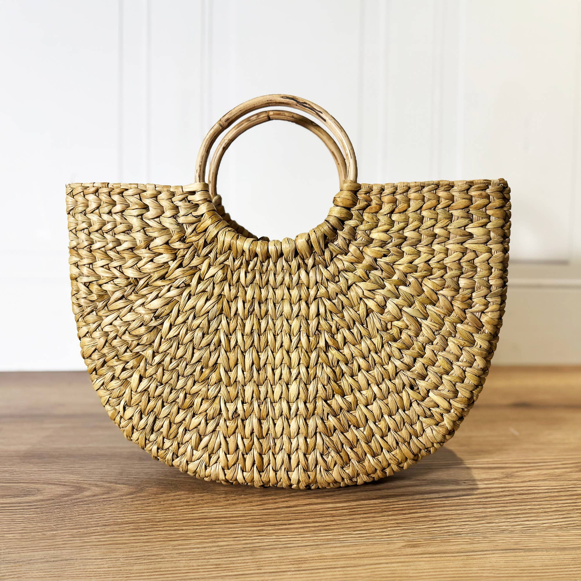 Circle Handle Palm Tote