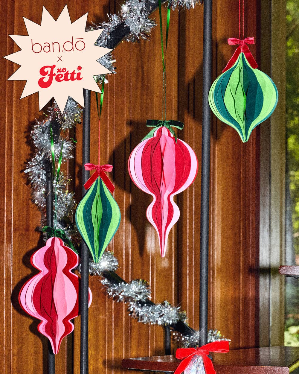 Hanging Paper Accordion Ornaments