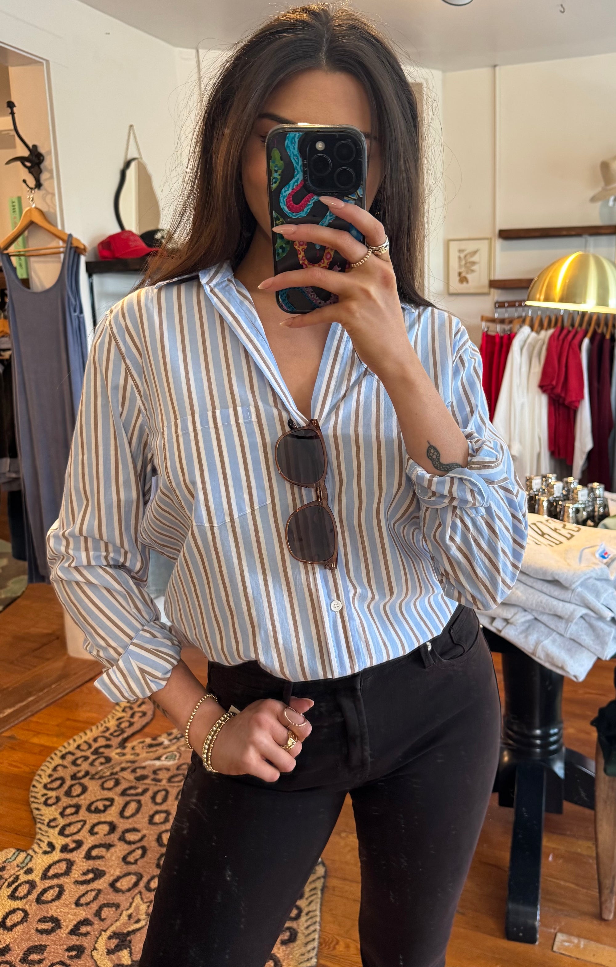 Campus Blue Stripe Galina Top