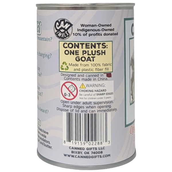 Billy the Canned Goat - Stuffed Animal
