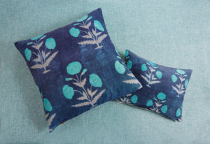Poppy Blue Pillow