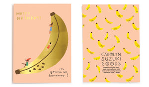 Banana Slide Birthday Card