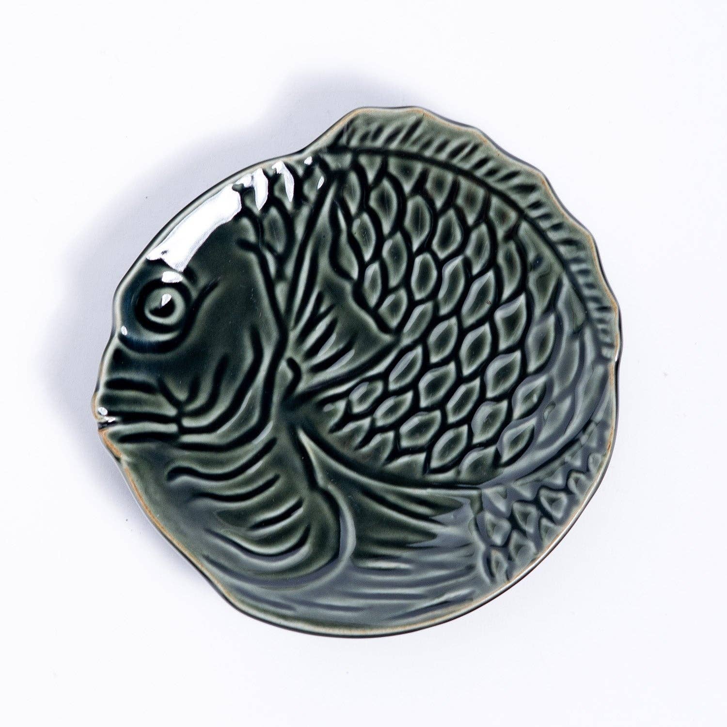 Meisen Pottery Tai Sea Bream Shaped Porcelain Plate